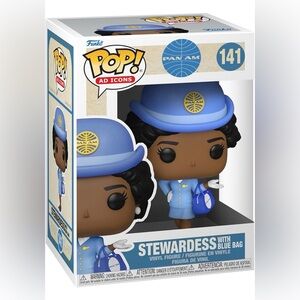 Funko Pop Ad Icons #141 Pan Am Stewardess with blue bag New